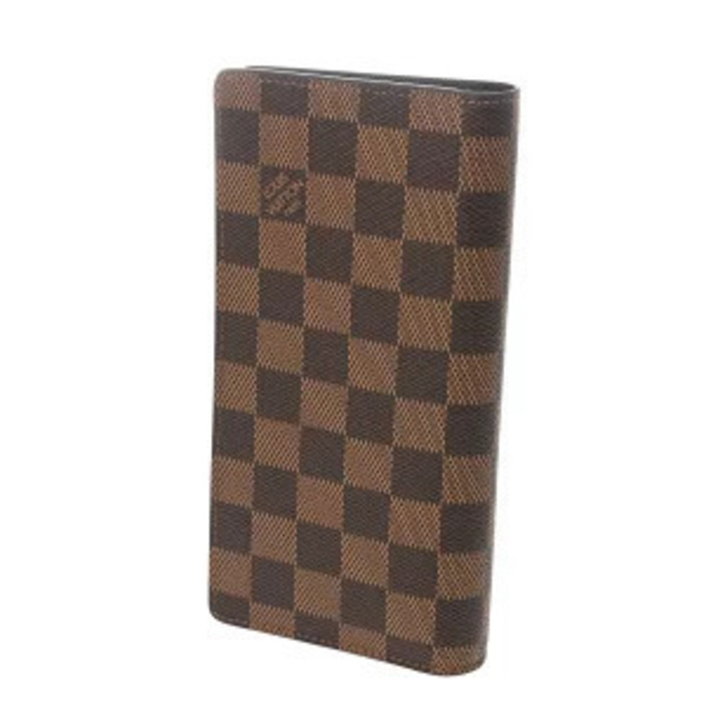 Louis Vuitton Chaan Damier Brown Portefeuille Brothers Brazza Canvas Long Brown